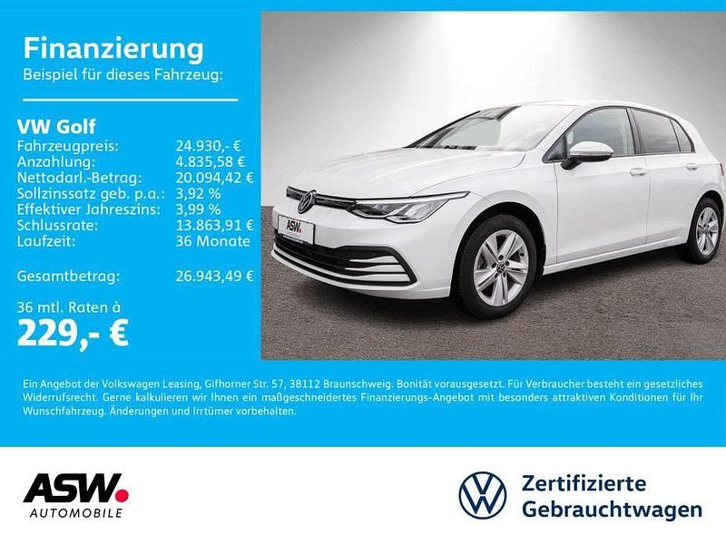 Gebraucht VW Golf VIII Life 116 PS (85 kW) 2024 Oryxweiß perlmutteffekt Limousine