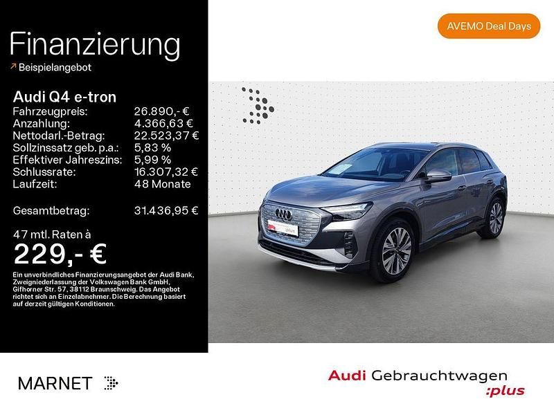 Taifungrau metallic Gebraucht 2023 Audi Q4 e-tron Advanced SUV | 26.890 € (Superpreis) - Bild 1/3