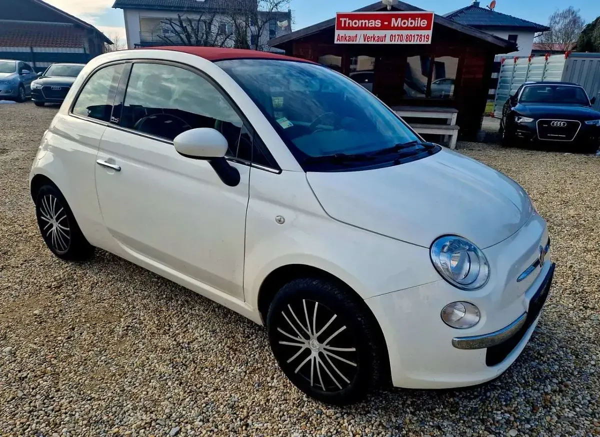 Gebraucht Fiat 500 Lounge 69 PS (50 kW) 2015 Weiß Cabrio