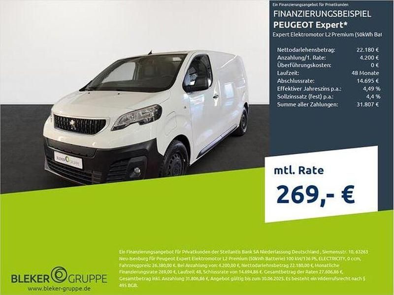 Schneeweiß Gebraucht 2021 Peugeot e-Expert Premium Van | 26.380 € (Fairer Preis) - Bild 1/3