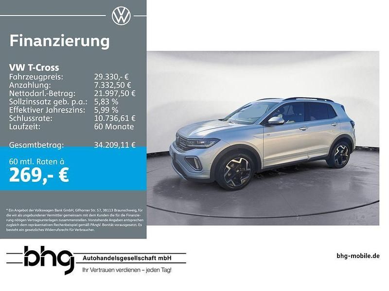Gebraucht VW T-Cross R-line 150 PS (110 kW) 2025 Reflexsilber metallic SUV