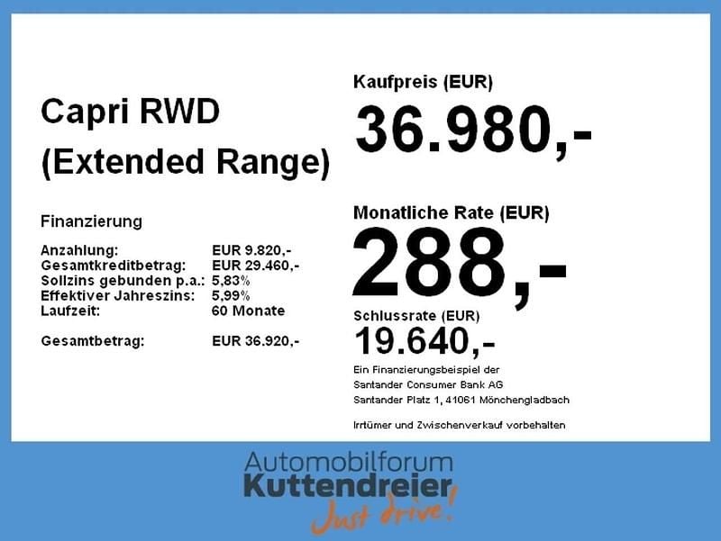 Gebraucht Ford Capri Extended Range 210 kW (286 PS) 2024 Frostweiß SUV