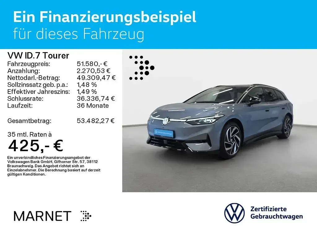 Gebraucht VW ID.7 Pro 210 kW (286 PS) 2025 Blau Kombi