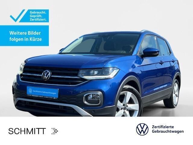 Reef blue metallic (metallic) Gebraucht 2021 VW T-Cross Style SUV | 21.999 € (Fairer Preis) - Bild 1/3