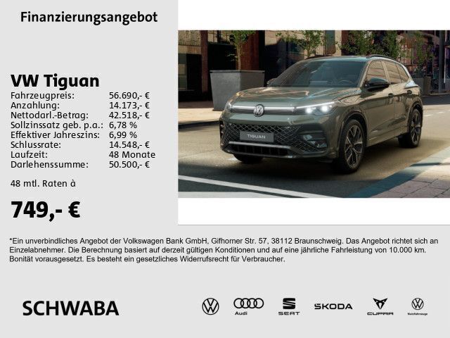 Cipressinogrün metallic Gebraucht 2025 VW Tiguan R-line SUV | 56.690 € (Superpreis) - Bild 1/4
