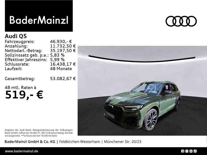 Grün Gebraucht 2023 Audi Q5 S-Line SUV | 46.930 € (Etwas zu teuer) - Bild 1/3