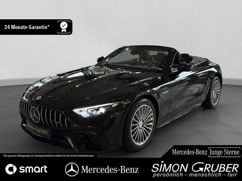 Obsidianschwarz (metallic) Gebraucht 2022 Mercedes SL55 AMG AMG Cabrio | 118.900 € - Bild 1/4
