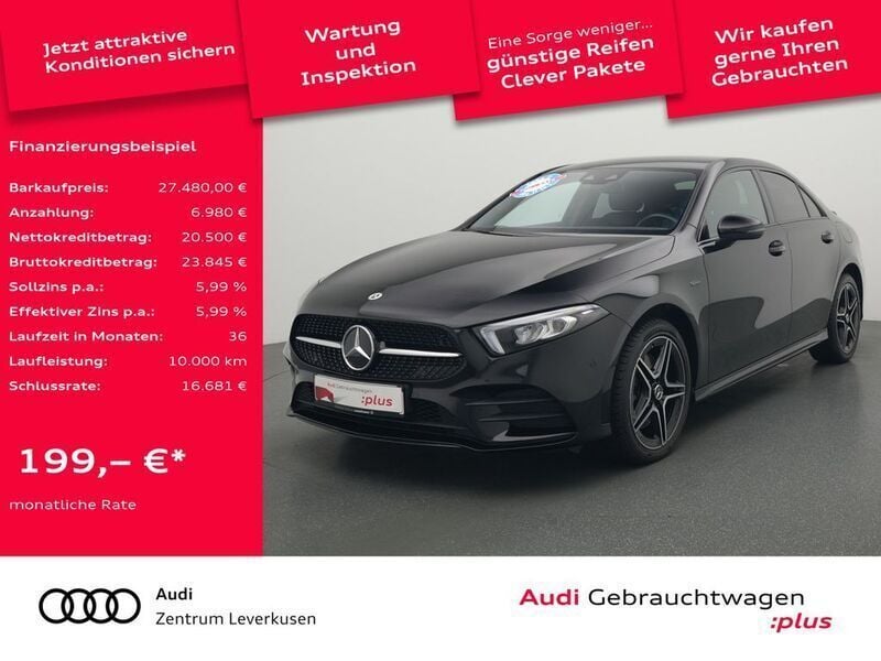 Schwarz Gebraucht 2021 Mercedes A250 AMG line Limousine | 28.988 € (Fairer Preis) - Bild 1/4
