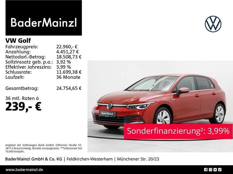 Kings red metallic Gebraucht 2022 VW Golf VIII Style Limousine | 22.960 € (Fairer Preis) - Bild 1/3