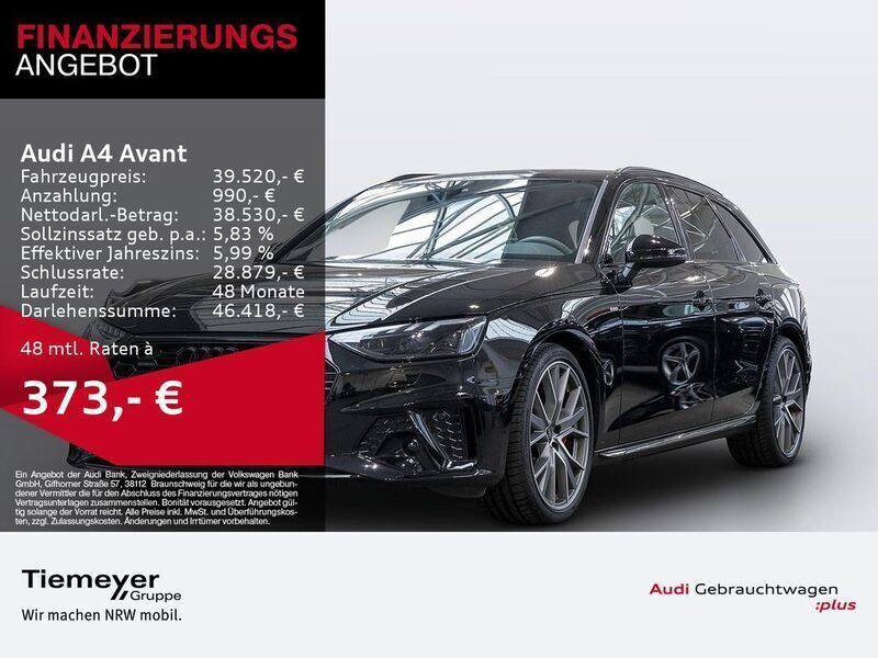 Schwarz Gebraucht 2024 Audi A4 S-Line Kombi | 39.430 € (Fairer Preis) - Bild 1/4