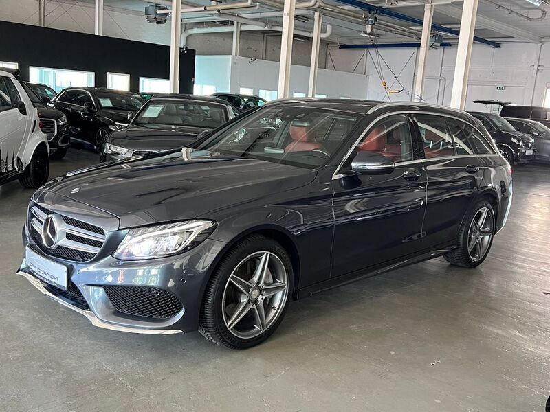 Tenoritgrau metalliclack Gebraucht 2016 Mercedes C400 AMG line Kombi | 24.890 € (Fairer Preis) - Bild 1/4