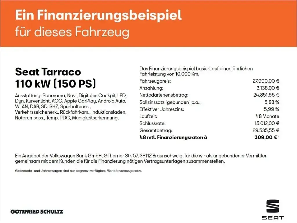 Gebraucht Seat Tarraco Style 150 PS (110 kW) 2024 Grau SUV