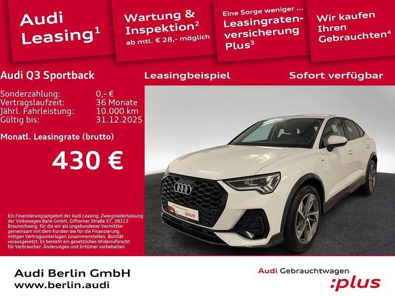Gletscherweiß metallic Gebraucht 2025 Audi Q3 Sportback S-Line SUV | 44.500 € (Etwas zu teuer) - Bild 1/3