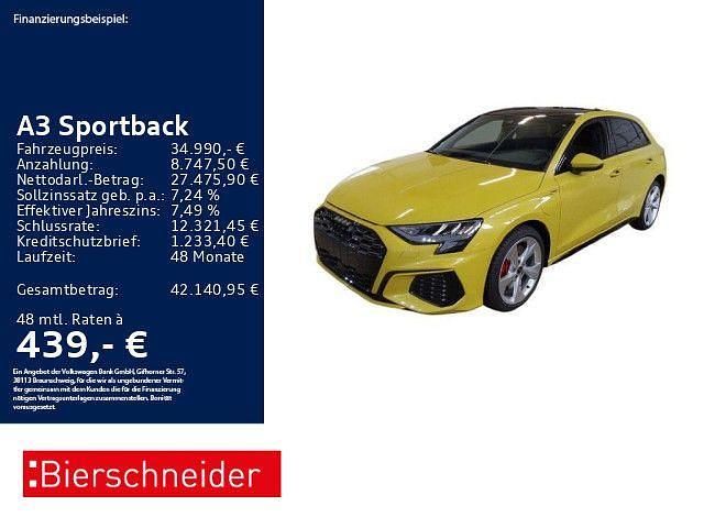 Gelb Gebraucht 2023 Audi A3 Sportback e-tron S-Line Kleinwagen | 34.990 € (Teuer) - Bild 1/3