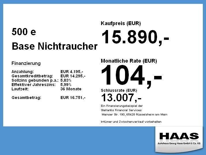 Gebraucht Fiat 500e 86 kW (118 PS) 2023 Colore esterno (arktis weiß) Limousine