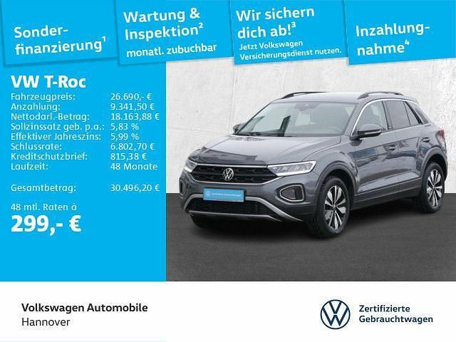 Grau Gebraucht 2023 VW T-Roc Move SUV | 26.690 € (Fairer Preis) - Bild 1/3