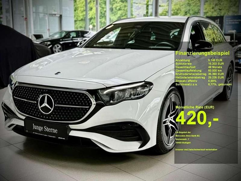 Weiss unilack polarweiß Gebraucht 2023 Mercedes E200 AMG Kombi | 38.980 € (Superpreis) - Bild 1/3
