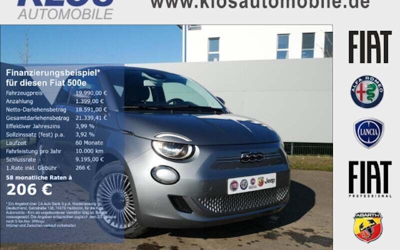 Ozean gruen metallic Gebraucht 2023 Fiat 500e Icon Limousine | 19.990 € (Guter Preis) - Bild 1/4