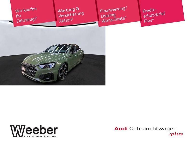 Distriktgrün (metallic) Gebraucht 2024 Audi A5 Sportback S-Line Kleinwagen | 48.889 € (Teuer) - Bild 1/4