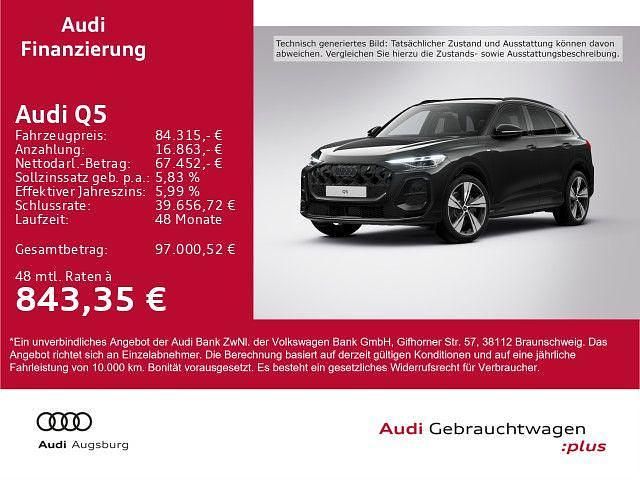 Mythosschwarz metallic Gebraucht 2025 Audi Q5 Edition .1 SUV | 84.315 € - Bild 1/4