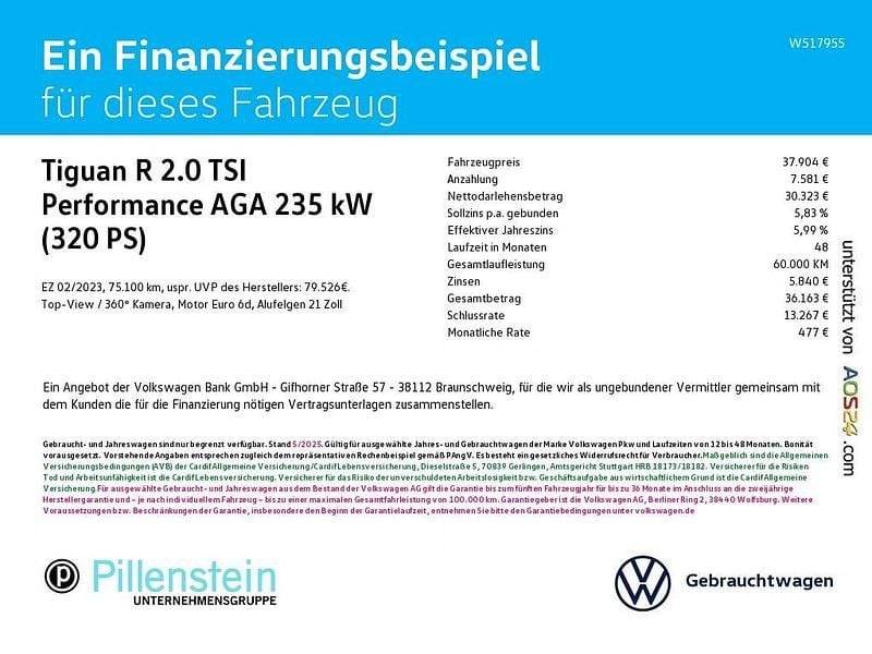 Gebraucht VW Tiguan R 320 PS (235 kW) 2023 Blau SUV
