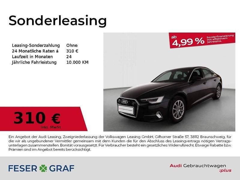Mythosschwarz metallic Gebraucht 2025 Audi A6 Ambiente Limousine | 46.240 € (Fairer Preis) - Bild 1/4