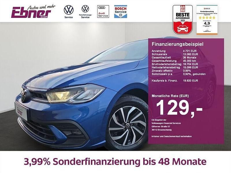 Blau Gebraucht 2022 VW Polo Life Limousine | 19.820 € (Fairer Preis) - Bild 1/4
