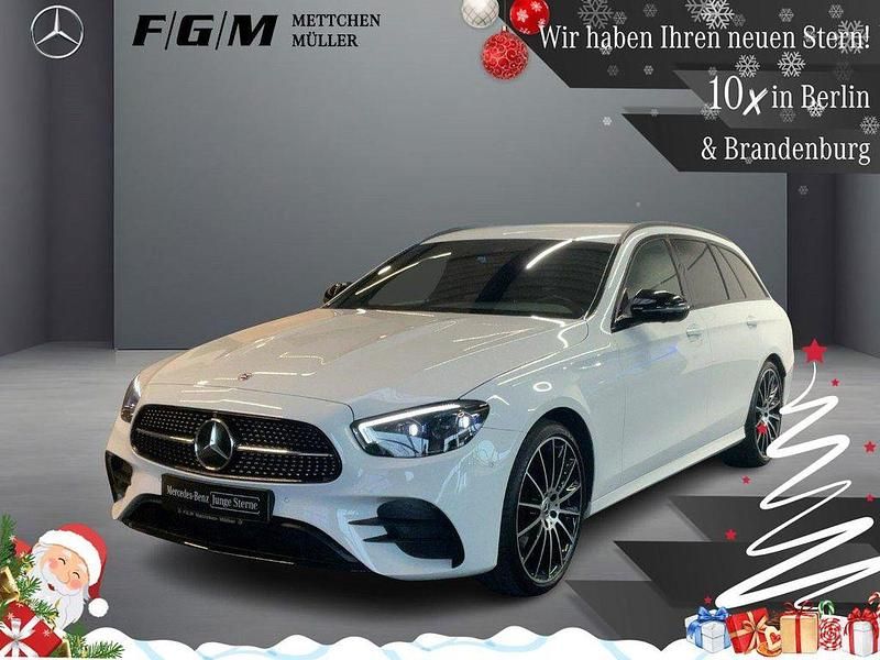 Polarweiß Gebraucht 2020 Mercedes E220 AMG line Kombi | 35.770 € (Teuer) - Bild 1/4