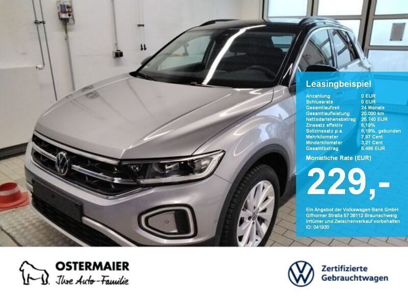 Silber Gebraucht 2023 VW T-Roc Style SUV | 25.740 € (Superpreis) - Bild 1/2