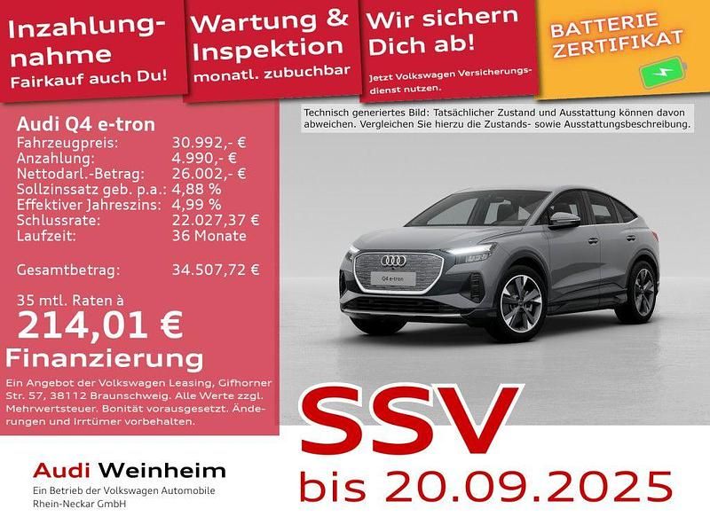 Kieselgrau Gebraucht 2022 Audi Q4 Sportback e-tron Ambiente SUV | 30.992 € (Guter Preis) - Bild 1/2