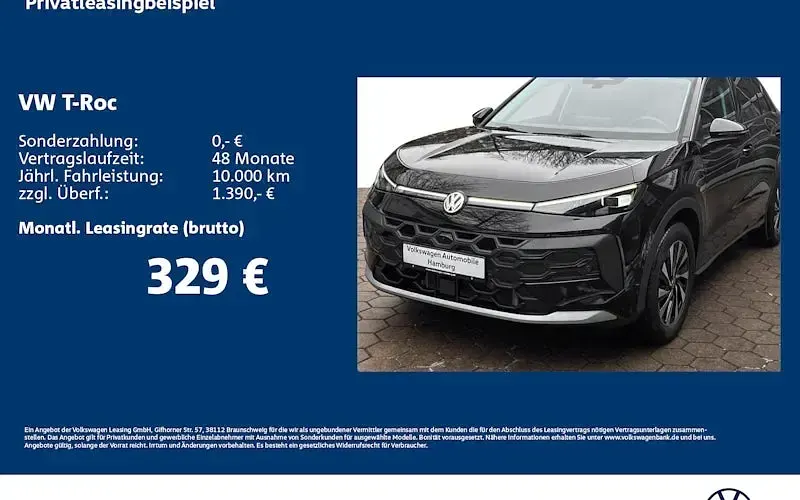 Neu VW T-Roc Style 150 PS (110 kW) 2026 Schwarz SUV