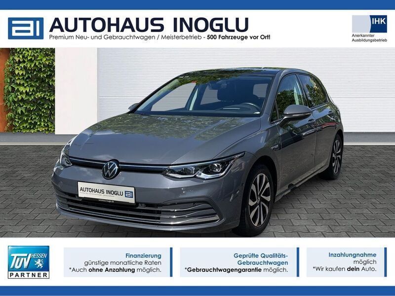 Grau delfingrau (metallic) Gebraucht 2022 VW Golf VIII Active Limousine | 21.980 € (Fairer Preis) - Bild 1/4