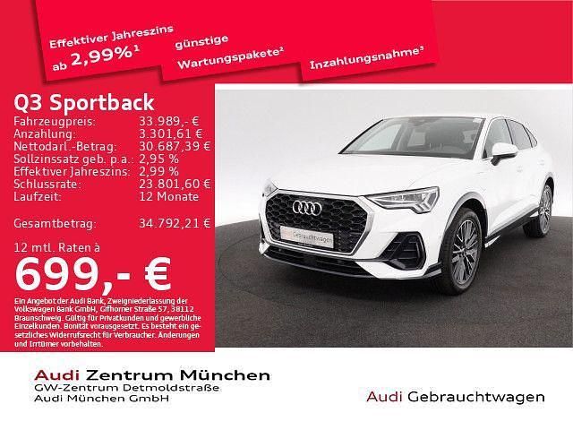 Weiß Gebraucht 2022 Audi Q3 Sportback Performance SUV | 33.989 € (Fairer Preis) - Bild 1/2