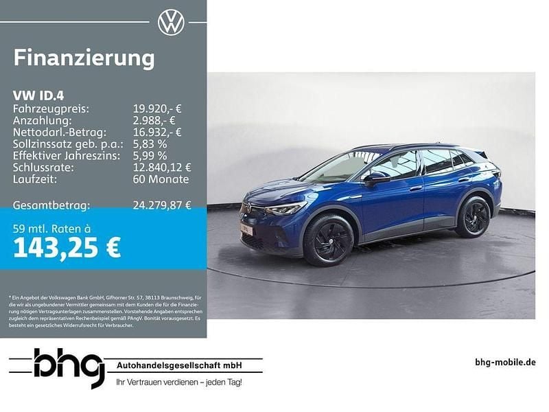 Blau Gebraucht 2022 VW ID.4 Pure SUV | 19.920 € (Superpreis) - Bild 1/4