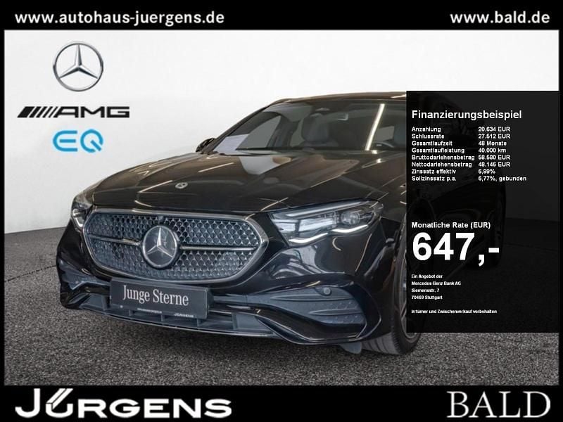 Schwarz obsidianschwarz metallic Gebraucht 2024 Mercedes E450 AMG Kombi | 67.690 € (Superpreis) - Bild 1/4