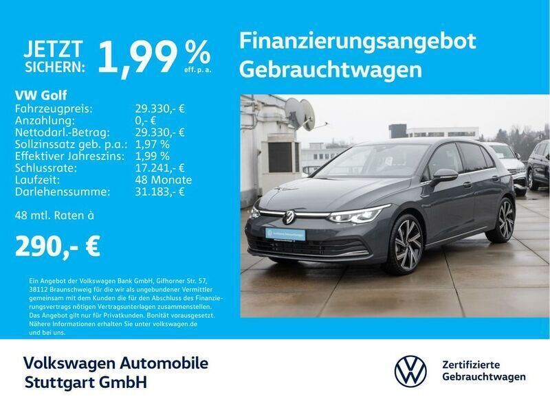 Delfingrau metallic Gebraucht 2023 VW Golf VIII Style Kleinwagen | 31.930 € (Fairer Preis) - Bild 1/3