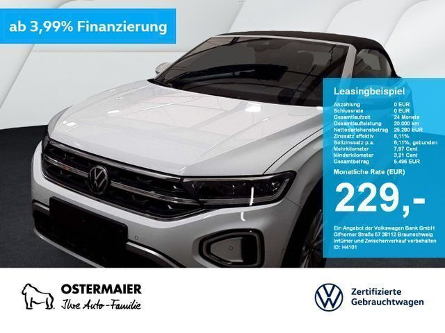 Weiß Gebraucht 2024 VW T-Roc Cabriolet Style Cabrio | 25.280 € (Superpreis) - Bild 1/4