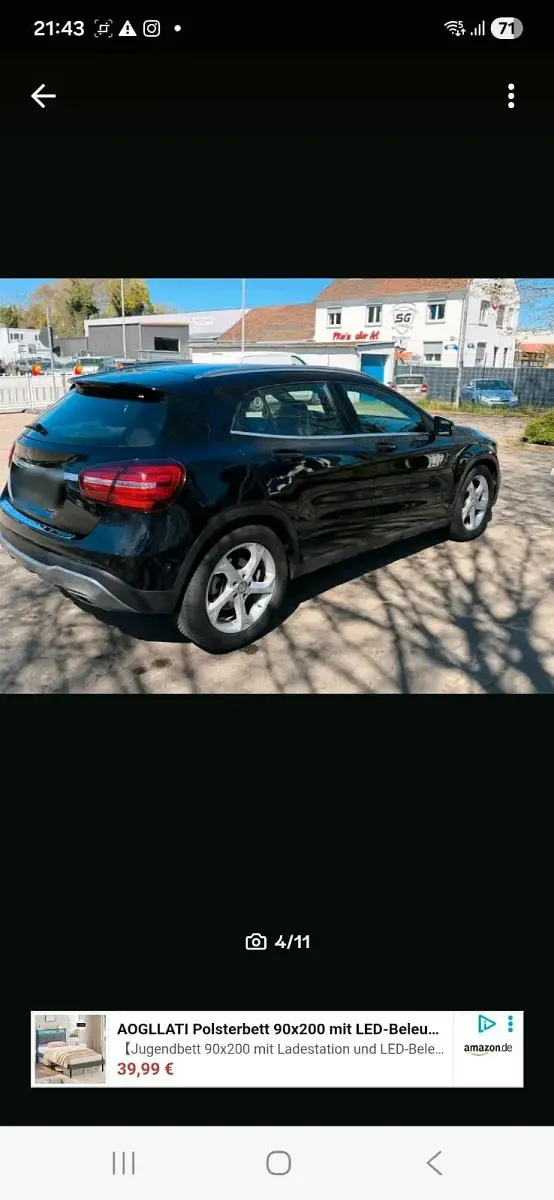 Gebraucht Mercedes GLA180 109 PS (80 kW) 2017 Schwarz SUV