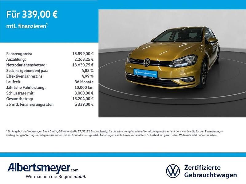 Gelb Gebraucht 2018 VW Golf VII Join Limousine | 15.899 € (Fairer Preis) - Bild 1/4