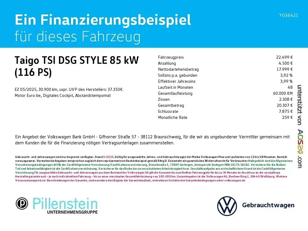 Gebraucht VW Taigo IQ Drive 116 PS (85 kW) 2025 Weiß SUV