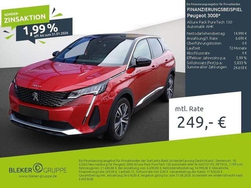 Ultimate rot Gebraucht 2023 Peugeot 3008 Allure SUV | 21.680 € (Guter Preis) - Bild 1/3