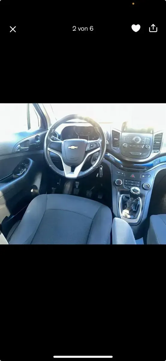 Usata Chevrolet Orlando 102 CV (75 kW) 2011 Nero Monovolume