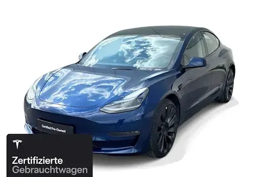 Second-hand Tesla Model 3 Performance 377 kW (513 CP) 2023 Albastru Berlinǎ