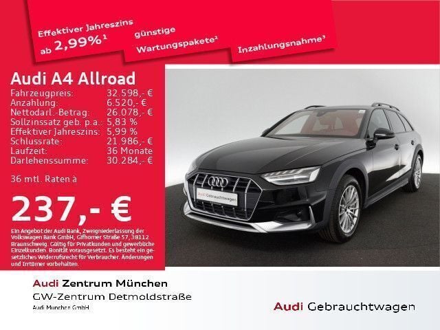 Brillantschwarz Gebraucht 2022 Audi A4 Allroad Ambiente Kombi | 33.987 € (Guter Preis) - Bild 1/2