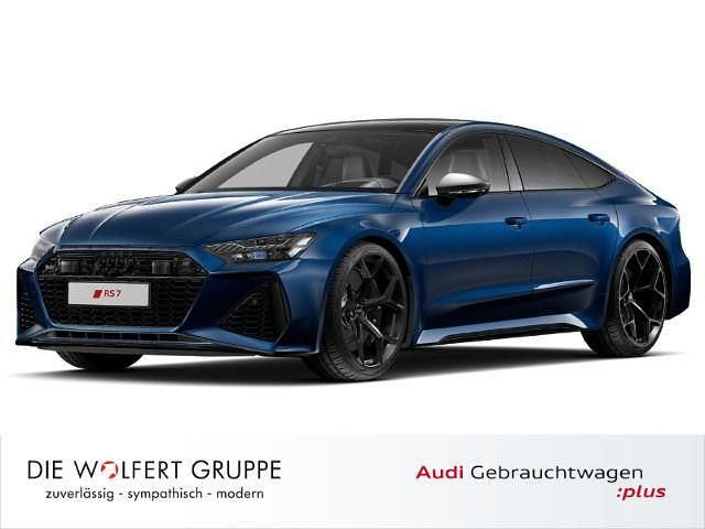 Ascariblau metallic Gebraucht 2024 Audi RS7 Sportback Ambiente Kleinwagen | 122.630 € (Etwas zu teuer) - Bild 1/4