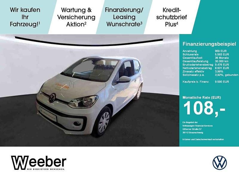 Pure white Gebraucht 2021 VW up! Kleinwagen | 9.590 € (Guter Preis) - Bild 1/4