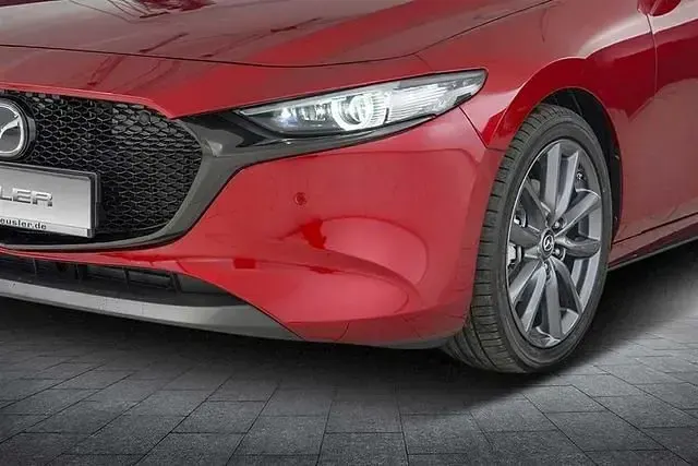 Nowe Mazda 3 Exclusive-Line 140 KM (102 kW) 2025 Czerwony Sedan/Limuzyna