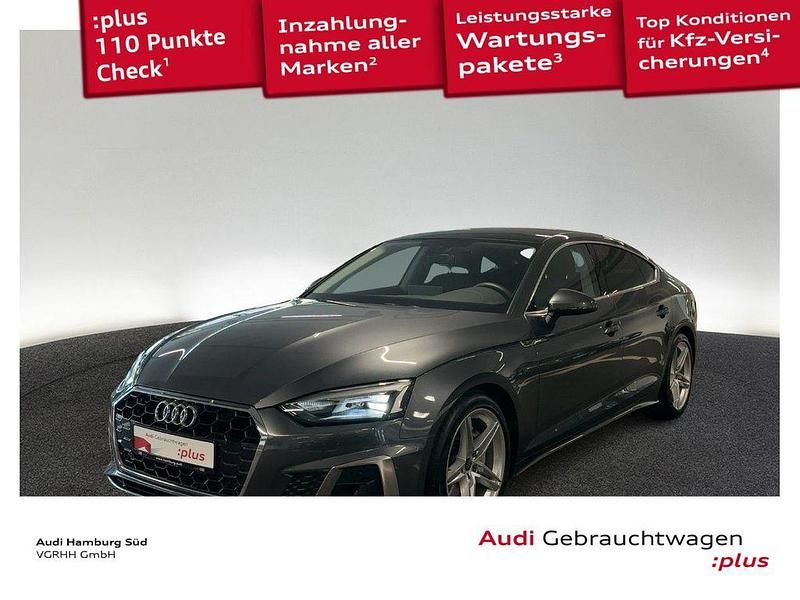 Grau Gebraucht 2023 Audi A5 Sportback S-Line Limousine | 33.450 € (Superpreis) - Bild 1/3