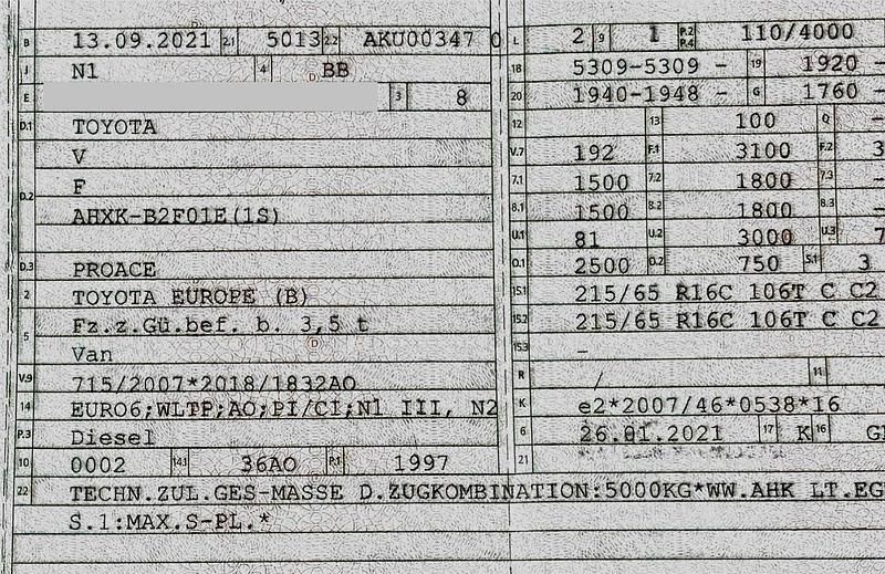 Gebraucht Toyota Proace 150 PS (110 kW) 2021 Weiß Van / Kleinbus