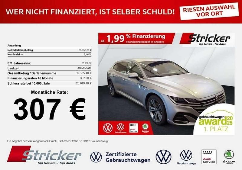 Pyritsilber metallic Gebraucht 2024 VW Arteon R-line Kombi | 31.949 € (Superpreis) - Bild 1/3